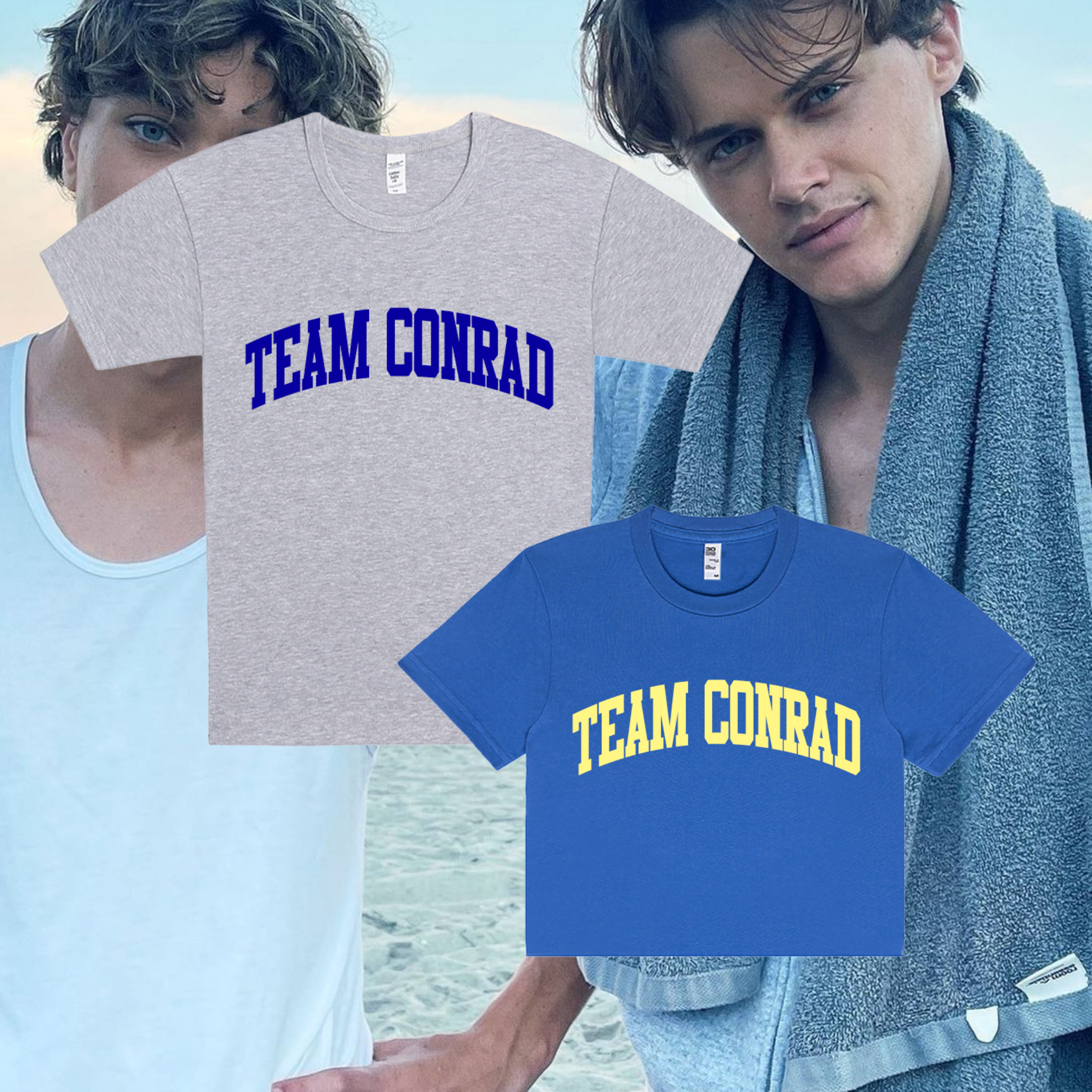 TEAM CONRAD VARSITY baby tee ☆