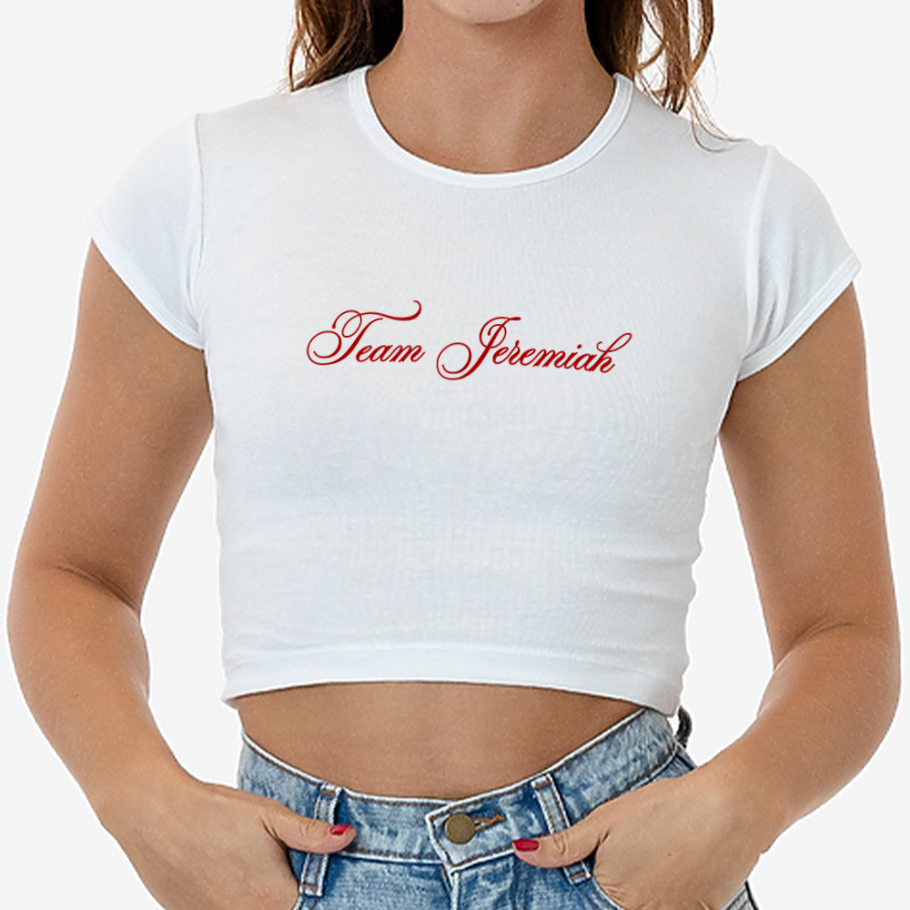 TEAM JEREMIAH CURSIVE baby tee ☆